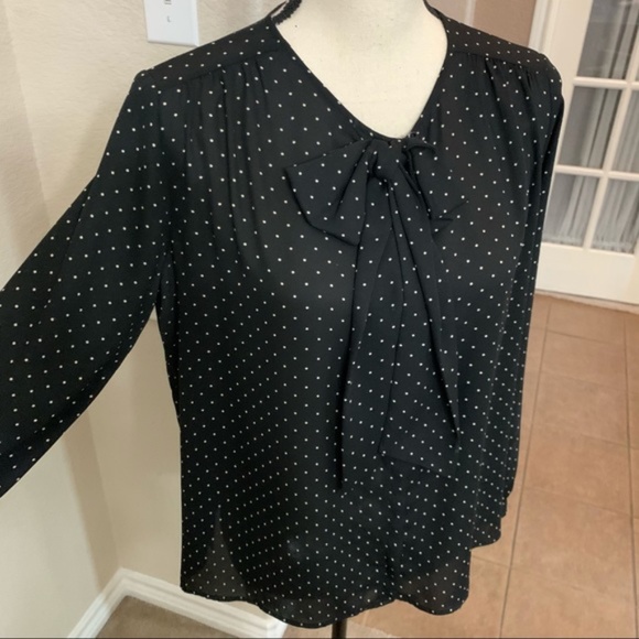 Zara Basic black polka dot top - Picture 3 of 15